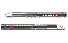 Jouef HJ2451 - H0 - 4-tlg. Triebzug-Set TGV Duplex Carmillon , SNCF, Ep. VI